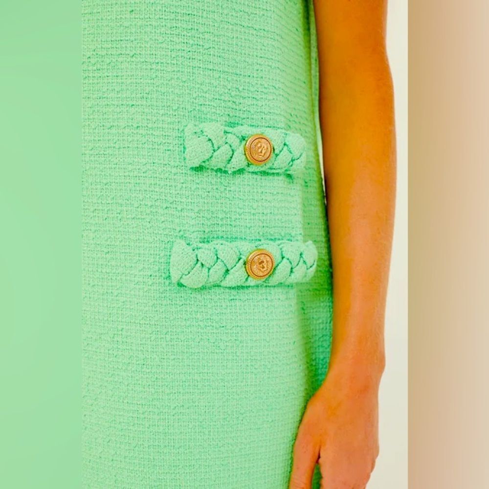 Tuckernuck Palm Beach Green Jackie Tweed Dress NWT - Picture 5 of 12